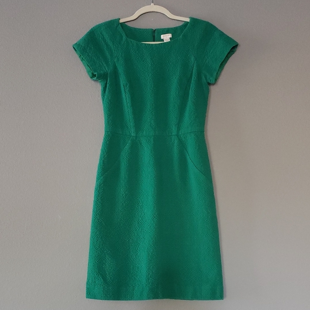 JCrew Cap Sleeve Dress - Emerald